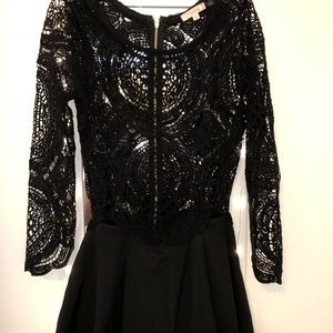 Black lace romper